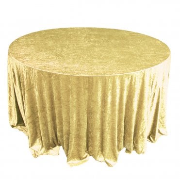 Crushed Velvet Table Cloth Gold