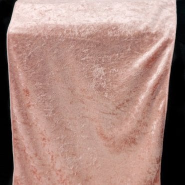 Crushed Velvet Table Runners Blush 35cm X 275cm
