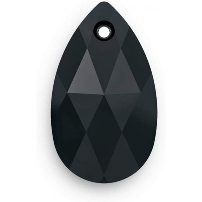Crystal Pear Drop Black Large