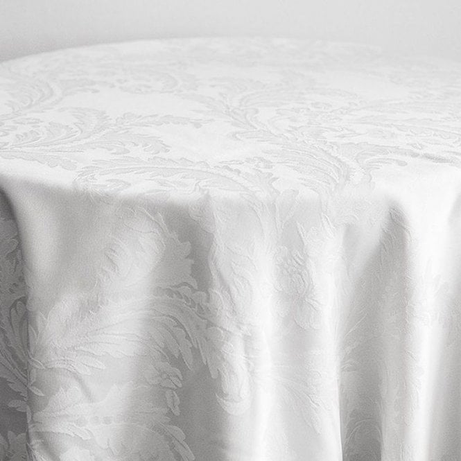 Damask 120 Tablecloths White