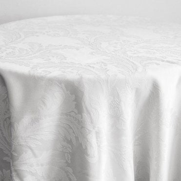 Damask 120 Tablecloths White