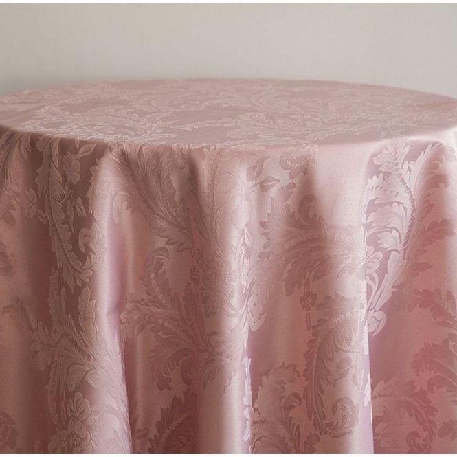 Damask 132 Tablecloth Blush Pink