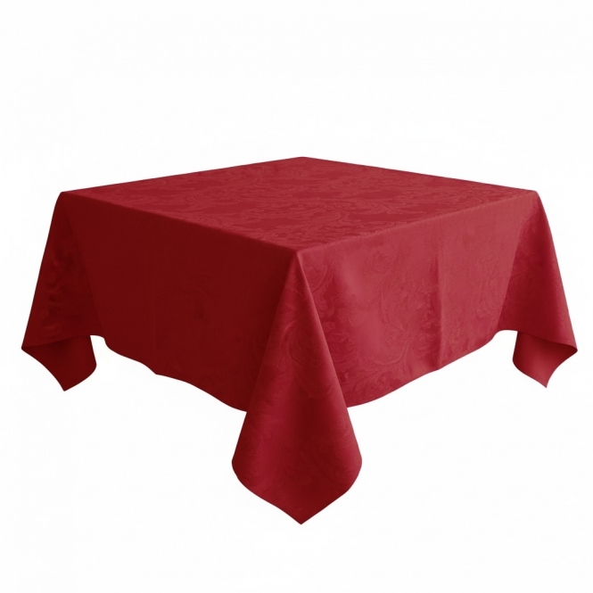 Damask 90x90 Tablecloths Garnet