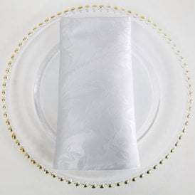 Damask Napkins White