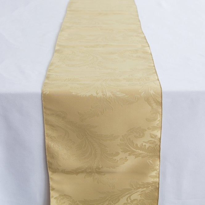Damask Table Runner Gold
