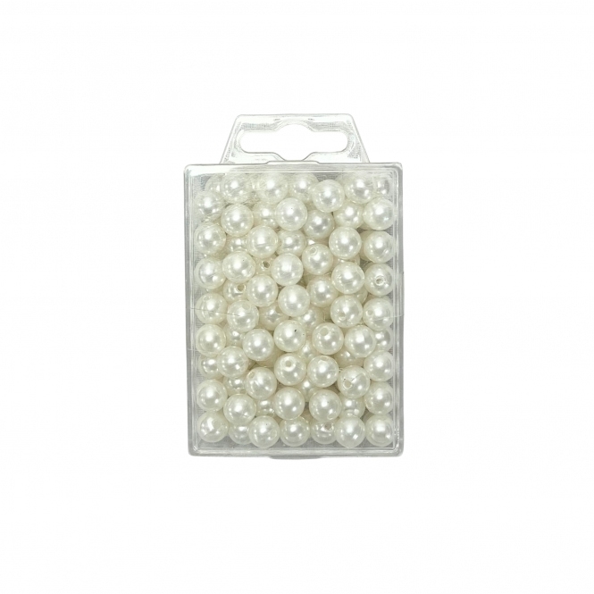 Decorative Pearl Beads White 10mm