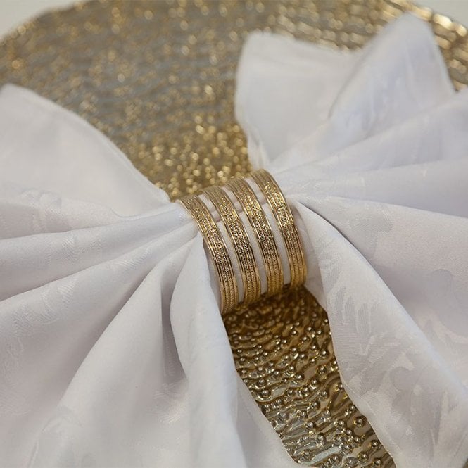 Diamante Boutique Napkin Ring 06 Pack 5588-03 Gold