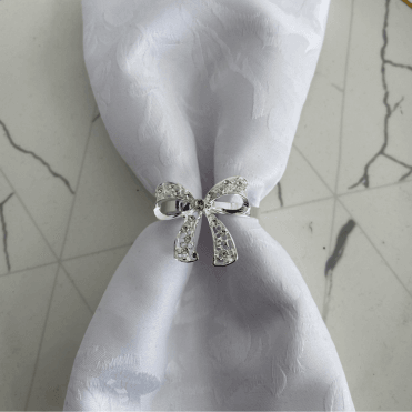 Diamante Bow Napkin Ring Pack of 6