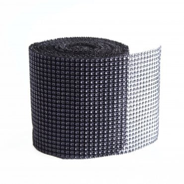 Diamante Mesh Rolls Black