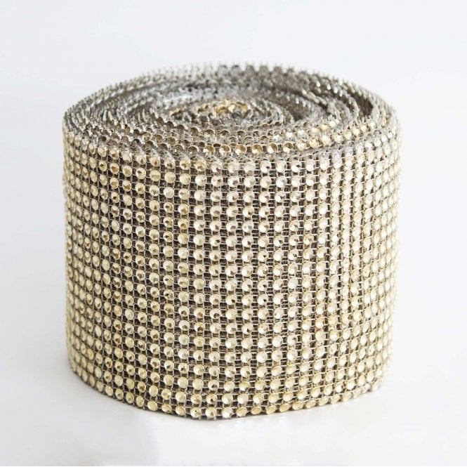 Diamante Mesh Rolls Gold