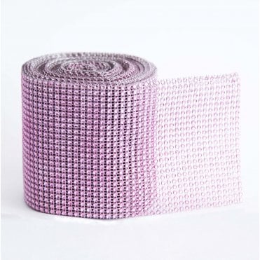 Diamante Mesh Rolls Pink