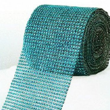 Diamante Mesh Rolls Teal