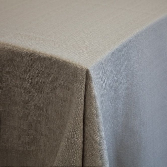 Premium Linen Tablecloth 132 Round Stone Grey
