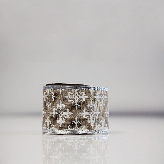 Xmas Ribbon Vintage Hessian Design B3