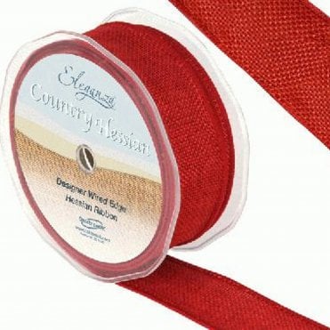 Eleganza Country Hessian 38mmx10m Red