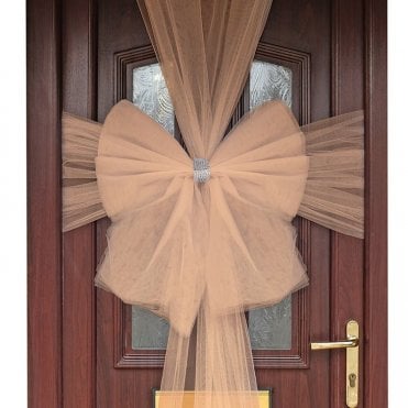 Eleganza Door Bow Tulle Rose Gold