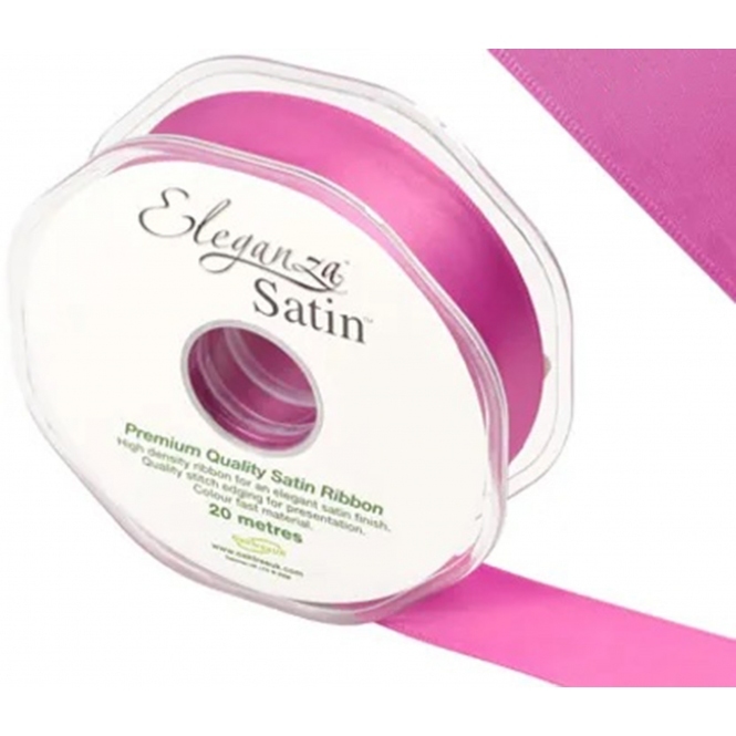  Double Faced Satin Ribbon Cerise 25mm x 20m