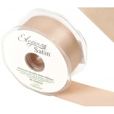 Eleganza Double Faced Satin Ribbon Champagne Gold 38mm x 20m
