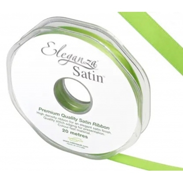Eleganza Double Faced Satin Ribbon Pistachio Green 25mm x 20m