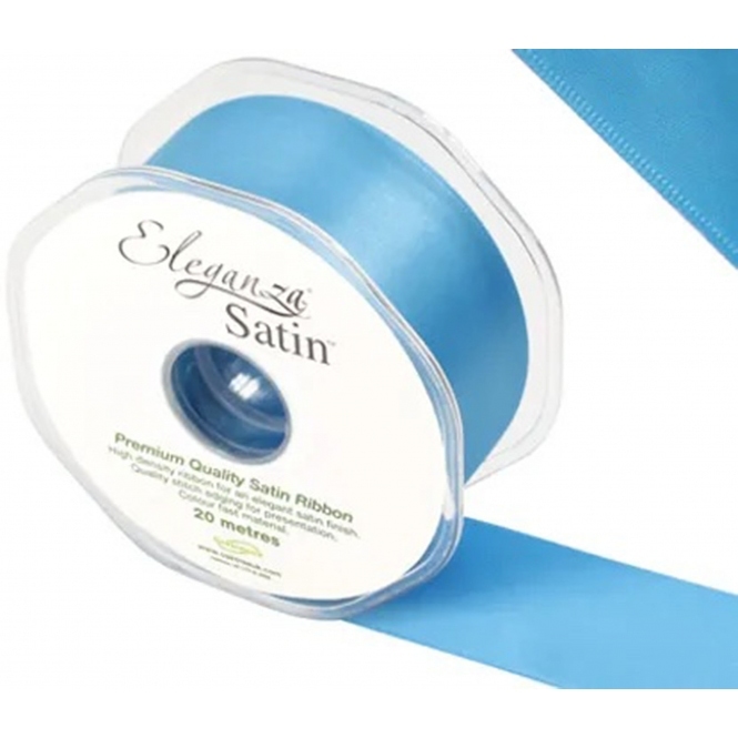 Eleganza Double Faced Satin Ribbon Turquoise 38mm x 20m