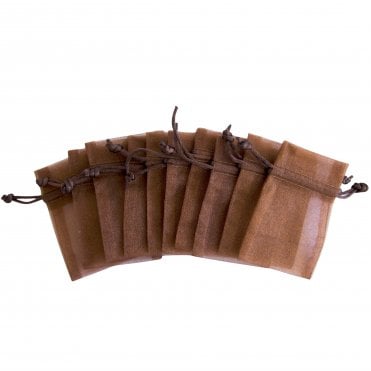 Eleganza Organza Favour Bags Chocolate Pack of 10