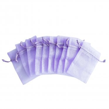 Eleganza Organza Favour Bags Lavender Pack of 10