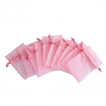 Eleganza Organza Favour Bags Light Pink Pack of 10