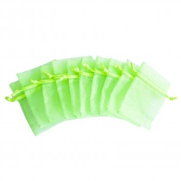 Eleganza Organza Favour Bags Lime Pack of 10