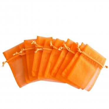 Eleganza Organza Favour Bags Orange Pack of 10