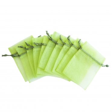 Eleganza Organza Favour Bags Pistachio Pack of 10