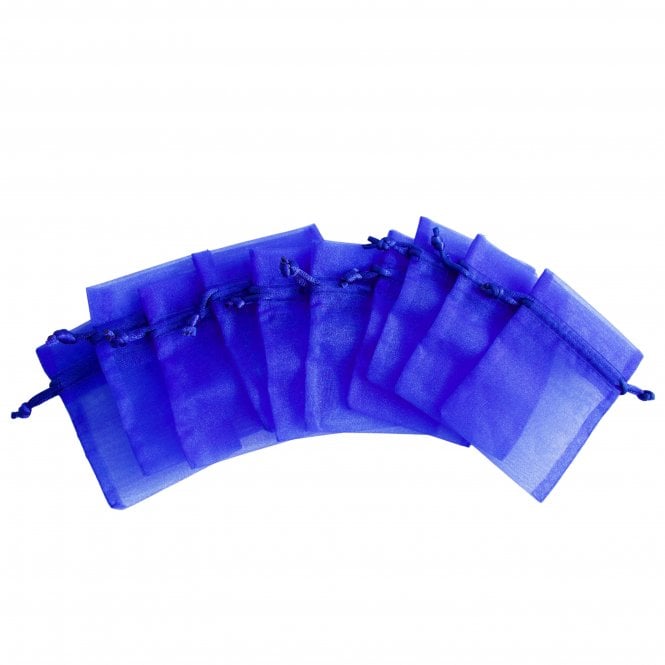  Organza Favour Bags Royal Blue Pack of 10