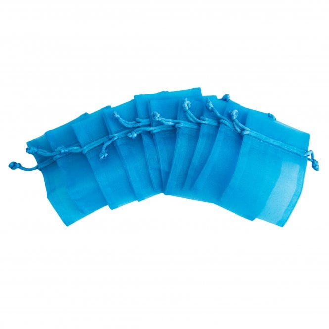  Organza Favour Bags Turquoise Pack of 10