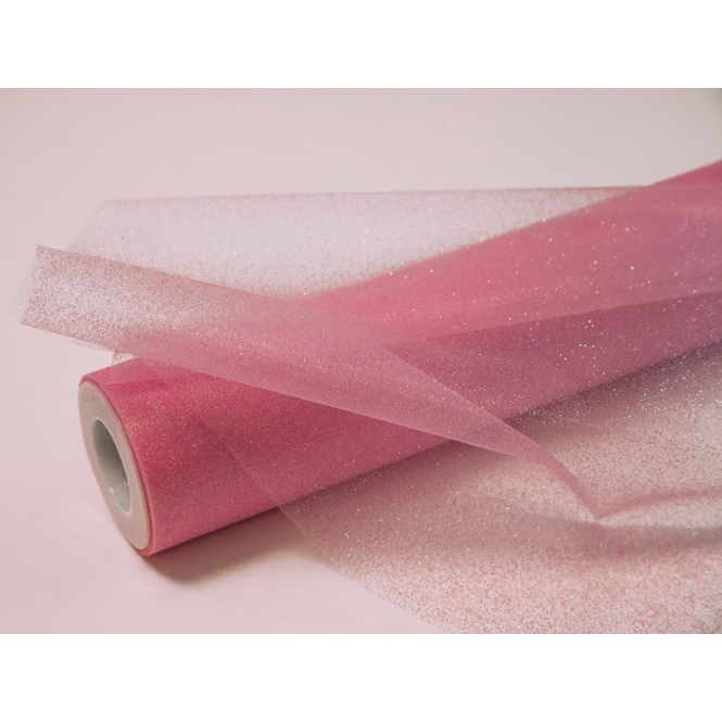Eleganza Sparkle Organza 30cm x 20m No.33 Pink