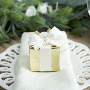 Favour Boxes Square Gold 10 Pack