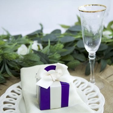 Favour Boxes Square Purple 10 Pack