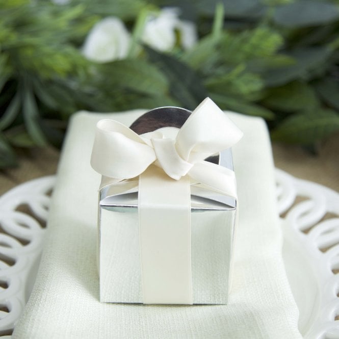 Favour Boxes Square Silver 10 Pack