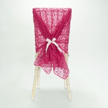 Flock Organza Hoods Hot Pink - Pack of 100