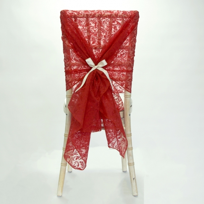 Flock Organza Hoods Red - Pack of 100