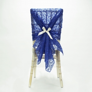 Flock Organza Hoods Royal Blue - Pack of 100