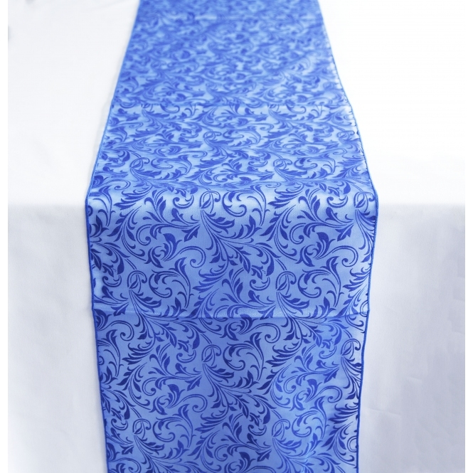 Flock Organza Table Runners Royal Blue - Pack of 10