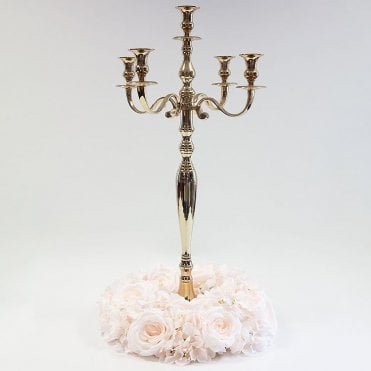 Floral Wreath Light Pink 46cm