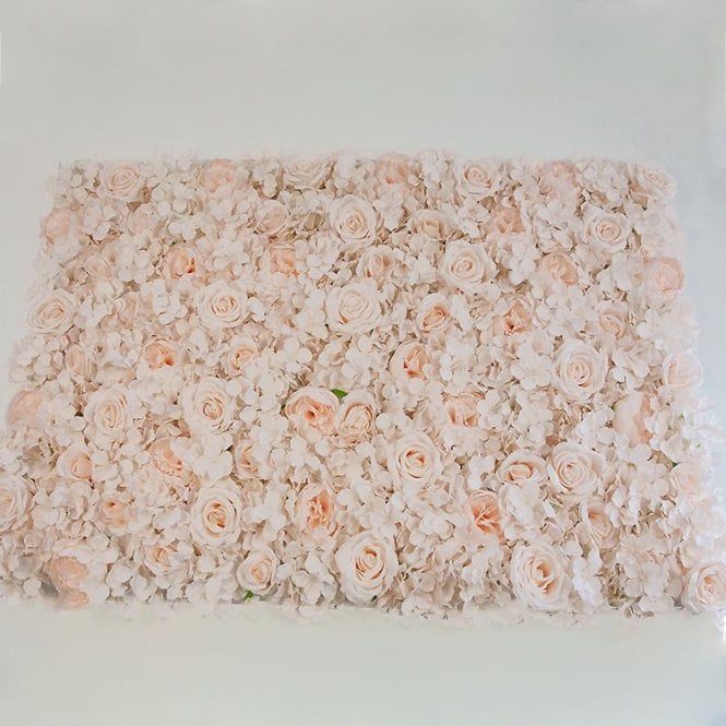 Flower Wall Panel 80cm x 120cm, Roses, Hydrangea, Pongee