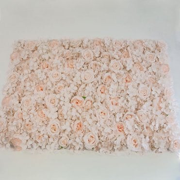 Flower Wall Panel 80cm x 120cm, Roses, Hydrangea, Pongee
