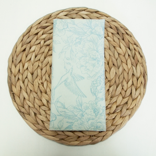 Flutter and Bloom Print Napkin Pale Blue