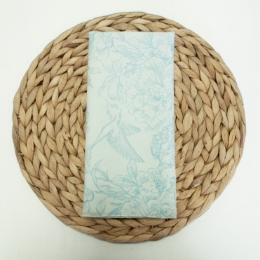 Flutter and Bloom Print Napkin Pale Blue