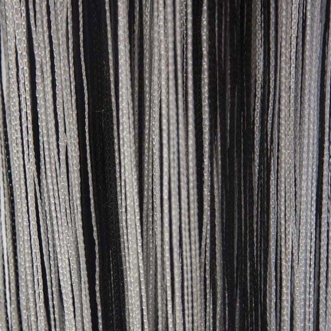 Fringe Curtains White/Black