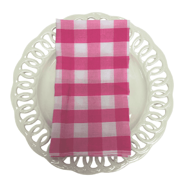 Gingham Napkin Pink