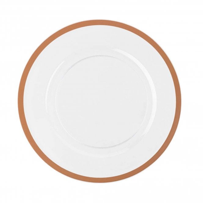 Glass Charger Plate Copper Rimmed GP-0194