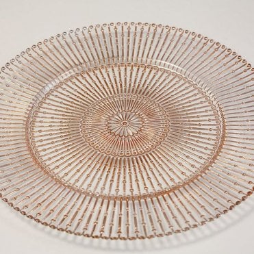 Glass Charger Plate Floral Burst Rose Gold GP-0280