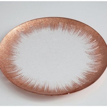 Glass Charger Plate Ombre Copper GP-0277